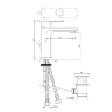 Single Lever Basin Mixer with Popup - Chrome