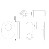 Exposed Part Kit of Concealed Stop Cock & Flush Cock - Chrome