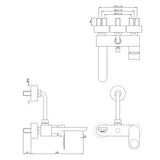 Single Lever Wall Mixer - Chrome