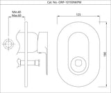 Single Lever 3-inlet Diverter Exposed parts kit - Chrome
