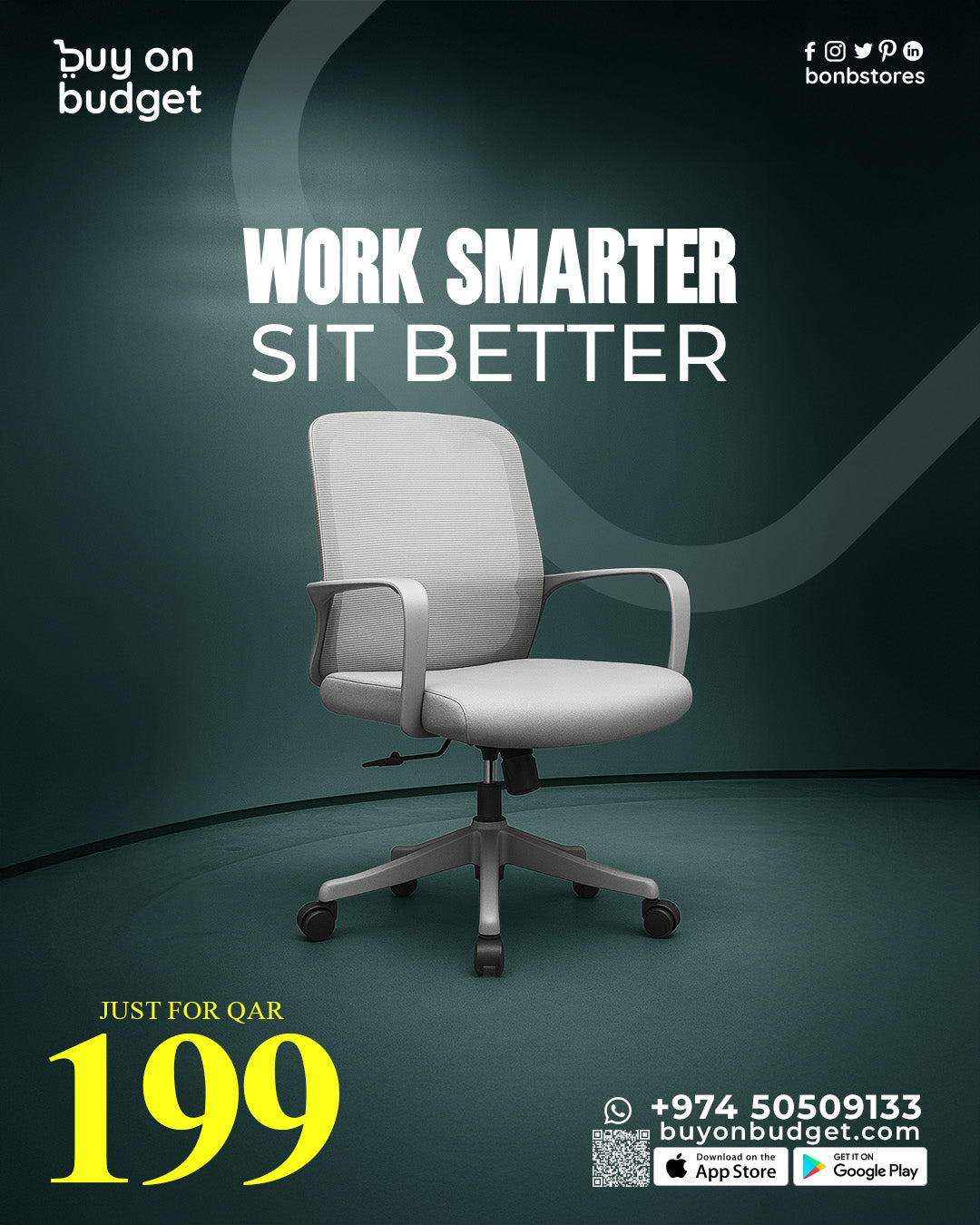 Office Chair - Light grey