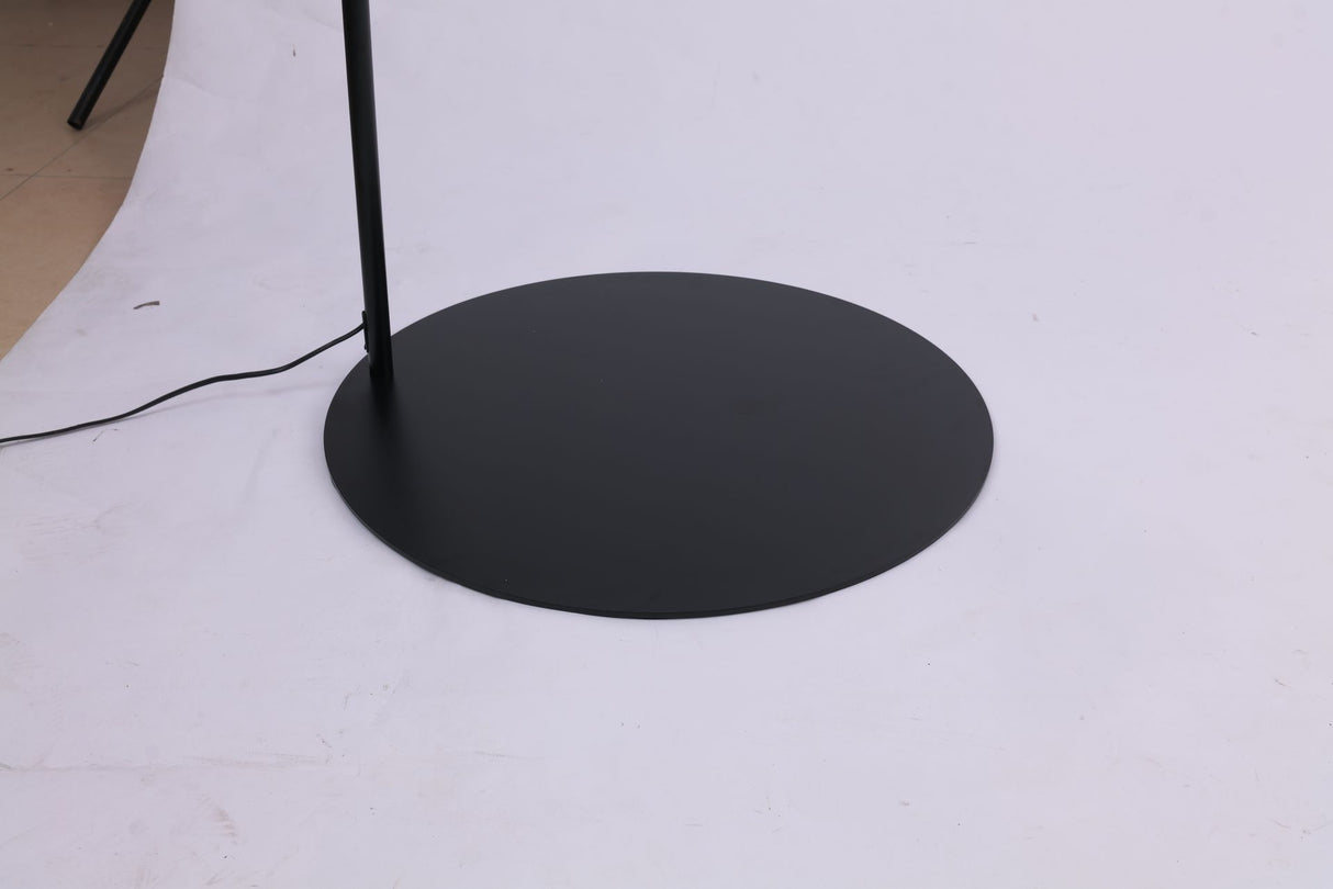 Floor lamp-733F-L1700 W600 minH1750 maxH2200-Black-Aluminum+Fabric