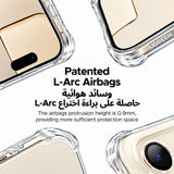 جراب 3 في 1 لهاتف iPhone Air، مزود بأربع وسائد هوائية على شكل حرف L، حماية فائقة الجودة، غطاء شفاف للغاية ومقاوم للصدمات، مع واقي شاشة فائق الوضوح (عبوة من قطعتين)، جراب نحيف لهاتف Air مقاس 6.5 بوصة