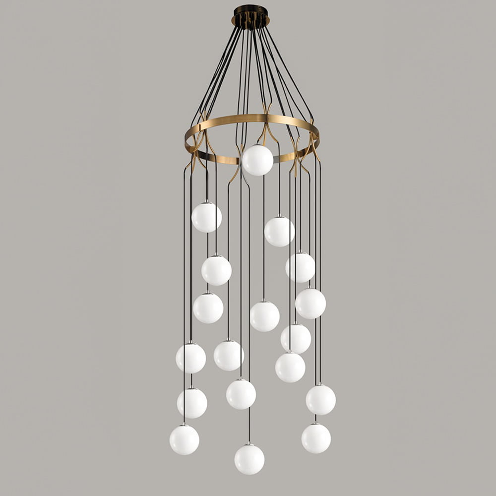 Modern Drape Circle Pendant Lamp - 10304p/18 D740 (g9x18)