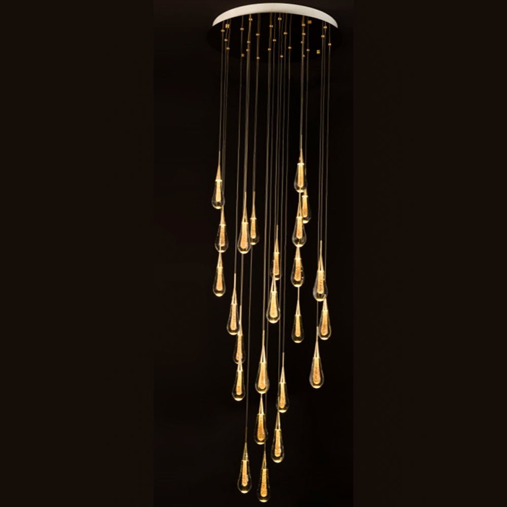 Modern Long Tear Drop Light Crystal Pendant Lamp - Dd20591-24 D600-led (24x2w)