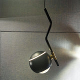 مصباح معلق عصري أسود كروي الشكل مزود بإضاءة LED - 8896p (8 واط) D120