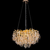 Modern Luxury Tree Branch Square Crystal Led Pendant Light