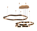 7602/3s Pendant Lamp 1000+800+600 SS & Acrylic Brushed Gold LED 3000K