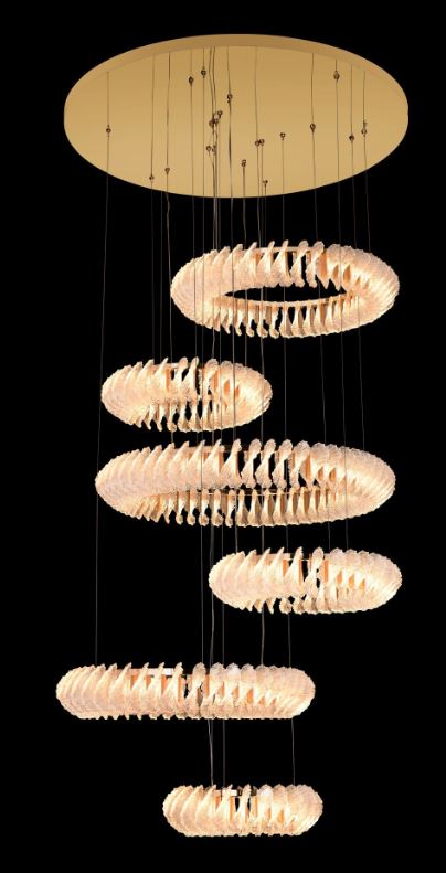 33220 Pendant – 6 Rings (800+600+1000+600+800+500) Gold