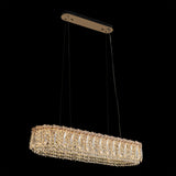 D8222 Ø1000+300 قلادة من الكريستال بلون الشمبانيا الذهبي 