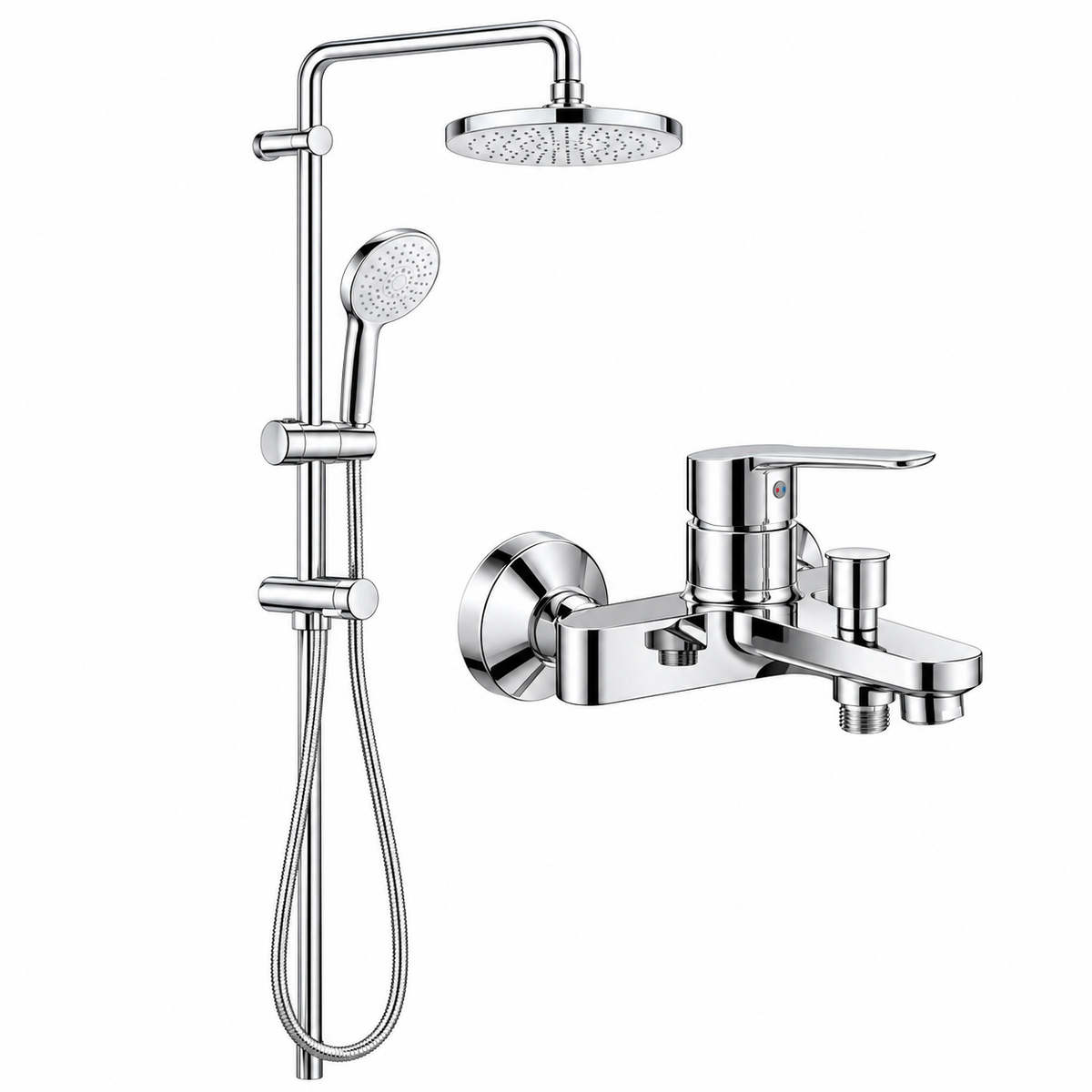 GROHE BauEdge 23605000 Bath Mixer & New Tempesta 200 27389002 Shower System
