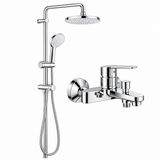 GROHE BauEdge 23605000 Bath Mixer & New Tempesta 200 27389002 Shower System