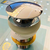 Pop Up Waste Puch Down - Round Silver