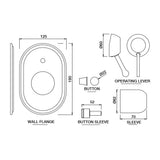 Single Lever Exposed Parts Kit of Hi-flow Diverter - Chrome
