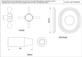 Exposed Part Kit of Concealed Stop Cock Cold Only - Chrome