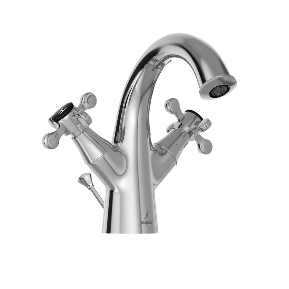 Central Hole Basin Mixer with Popup Waste System - Chrome