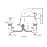 3-Hole Basin Mixer - Chrome