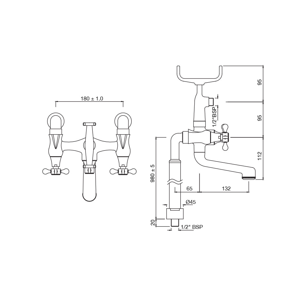 Bath and Shower Mixer - Chrome