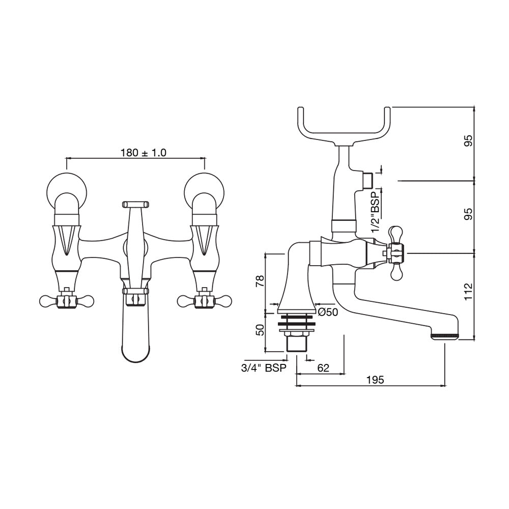 Bath Tub Mixer - Chrome