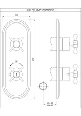 Aquamax Exposed Part Kit of Thermostatic Shower Mixer - Chrome