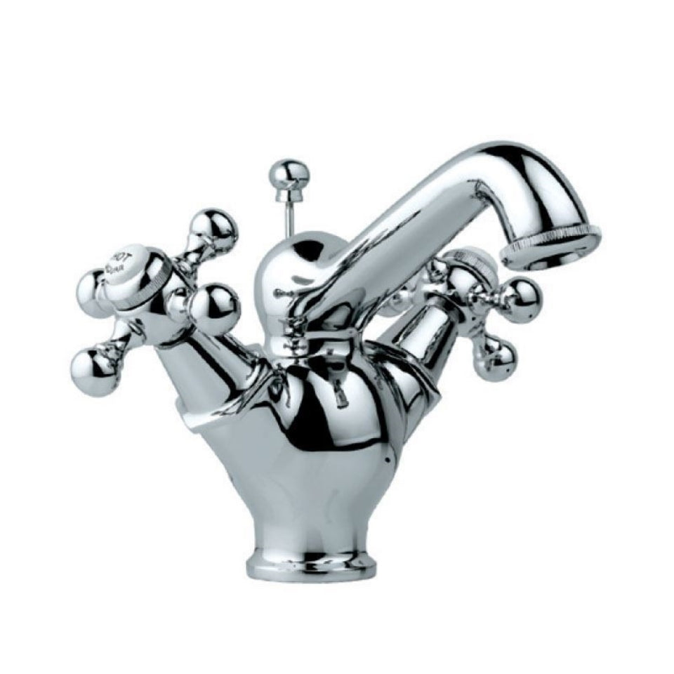 Central Hole Basin Mixer with popup waste - Chrome