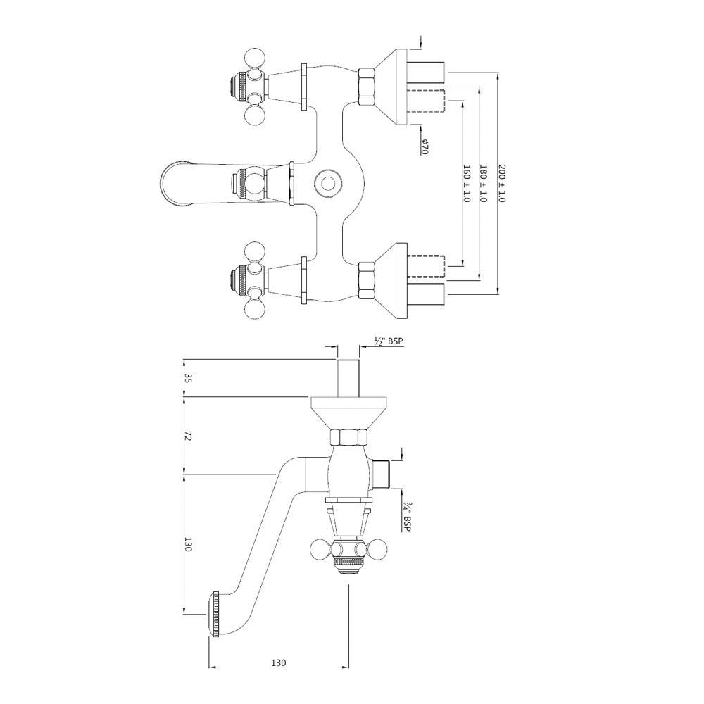 Wall Mixer - Chrome