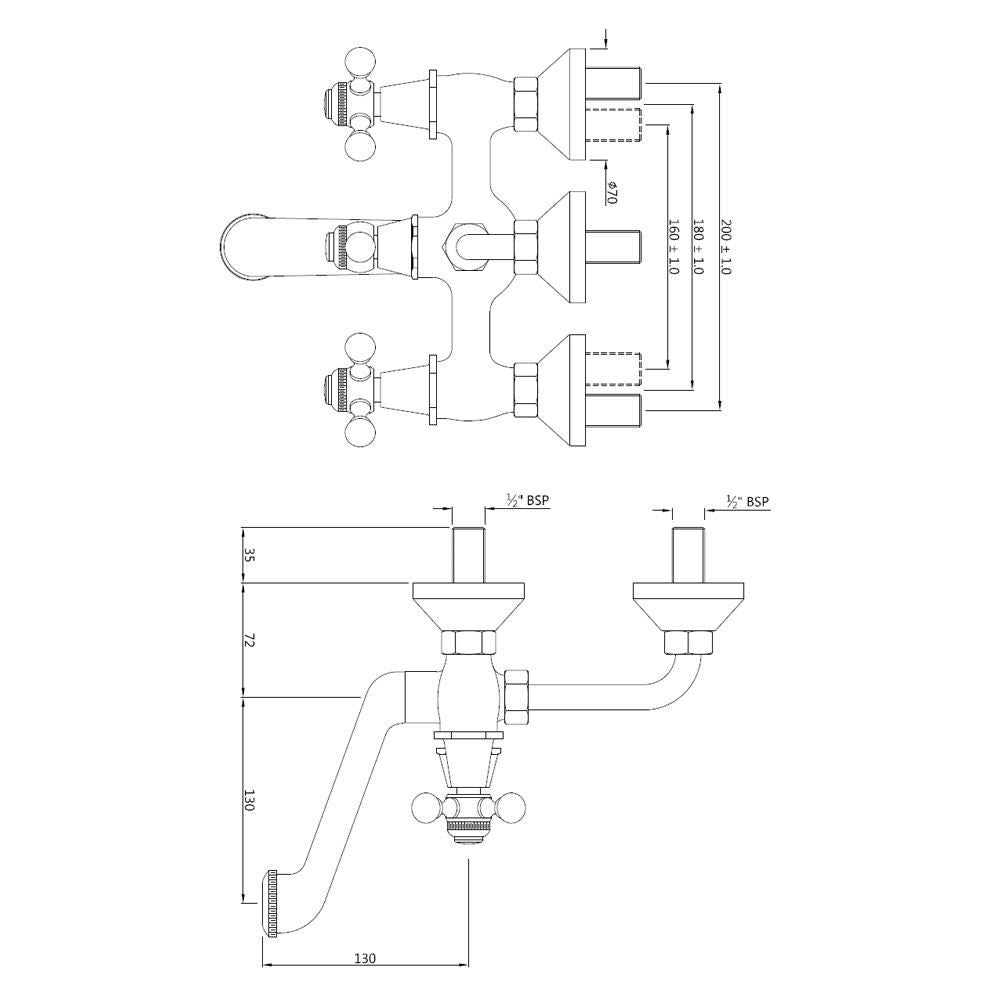 Wall Mixer - Chrome