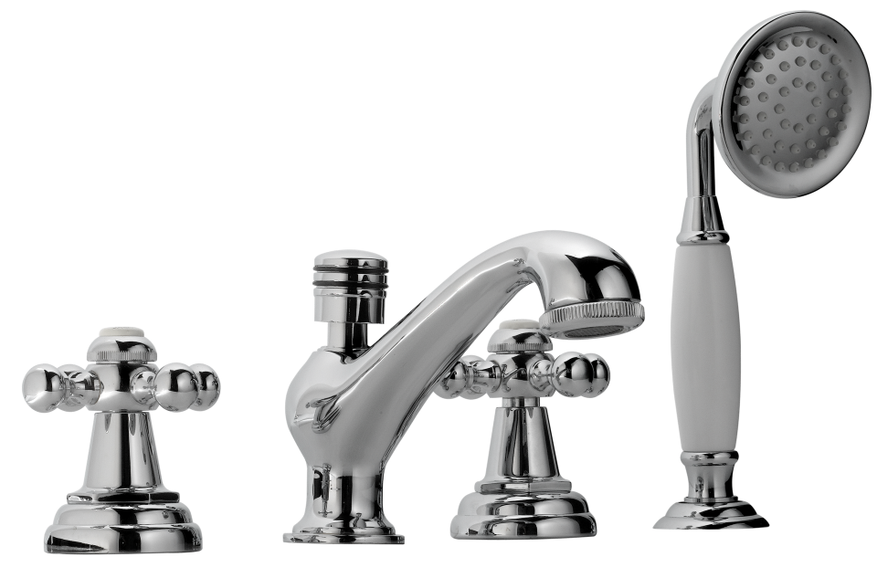 4-Hole Bath Tub Mixer - Chrome