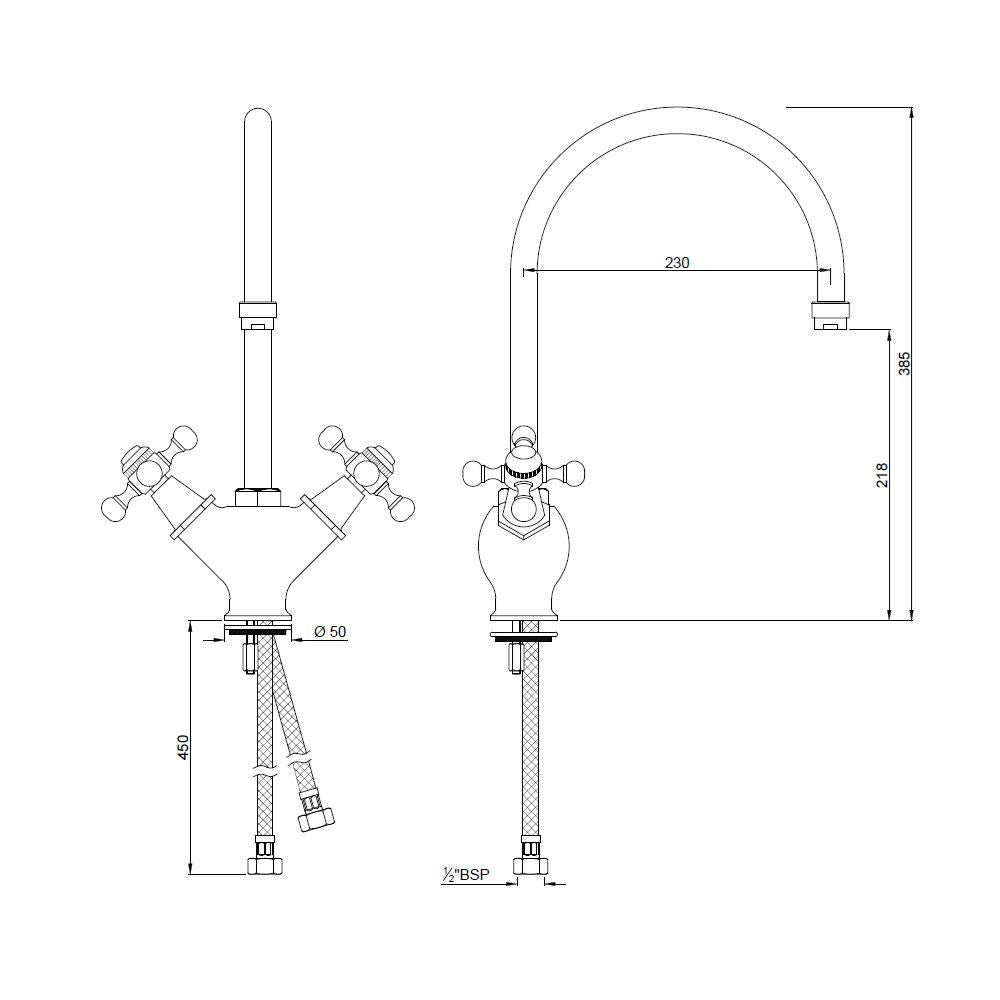 Sink Mixer, 1-Hole - Chrome