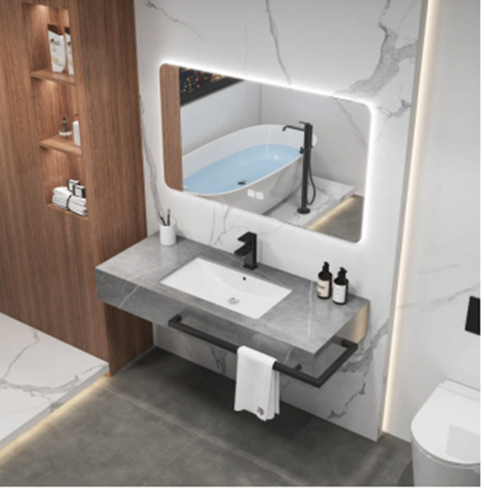 Wall Mounted Marble Bathroom Vanity