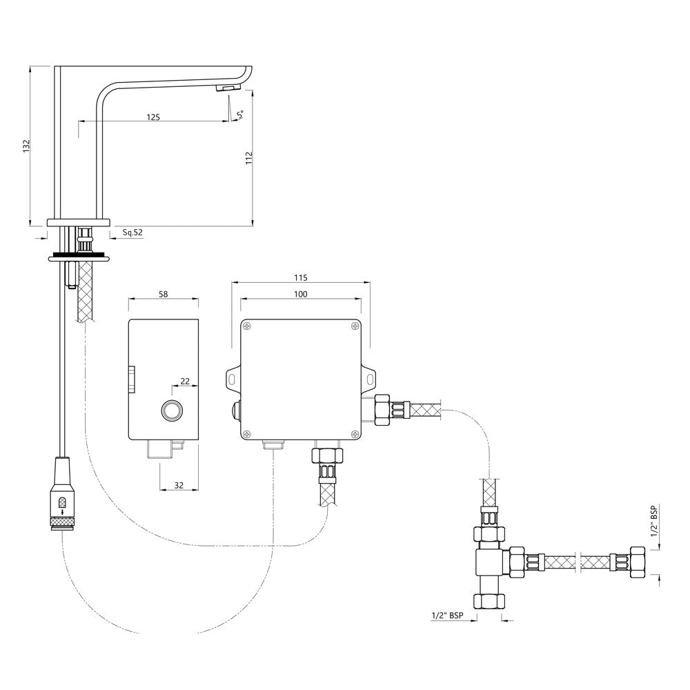 Sensor Faucet for Wash Basin - Chrome