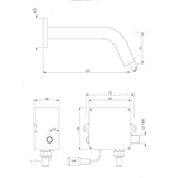 Blush Wall Mounted Sensor faucet- Chrome
