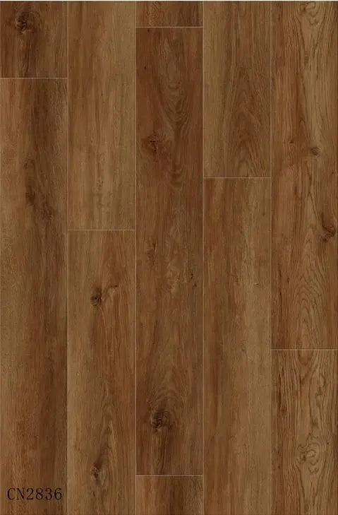 SPC FLOORING-Medium Brown (2836)- 1220*180 - 5.5/0.5+2.0MM IXPE=7.5MM (Plank) (7,1.54) BuyonBudget