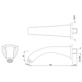 Bath Tub Spout - Chrome