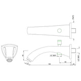 Bath Tub Spout - Chrome