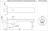 Bathtub Spout with Button Attachment - Blush Gold PVD