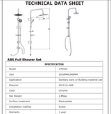 Shower Set without Mixer