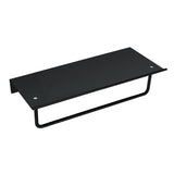 Bathroom Wall Shelf With Towel Bar - (black)