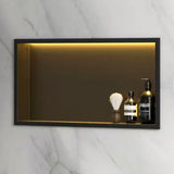 Bathroom Niche Cabinet With Led - (matt Black) Single