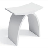 Solid Surface Bathroom Stool - White