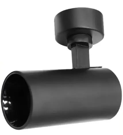 Surface-Mounted Ceiling Spotlight Housing D61×H168mm GU10 Aluminium + PC Black/Bright Black XYN-CL5030