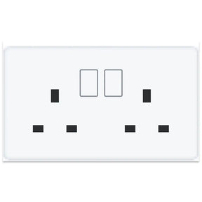 Twin Switch Socket White BoB electrical