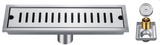 T62 Linear Floor Drain 10x60 cm – Stainless Steel with Copper Self-Sealing Core