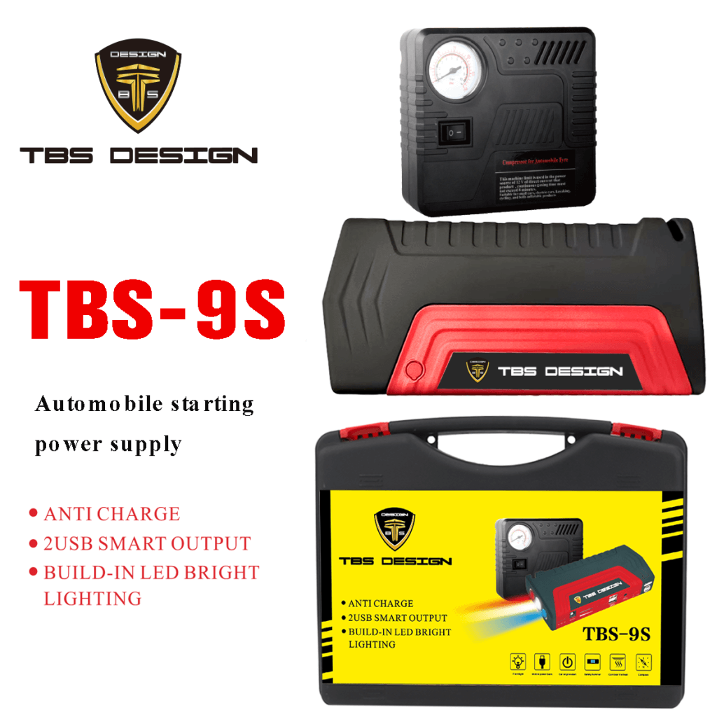 Toby’s TBS 9S (ST) Jump Starter with Air Compressor 7800mAh Power Bank