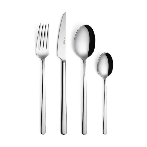 Cristema Tokyo 130-Piece Cutlery Set with Wood Cube Box