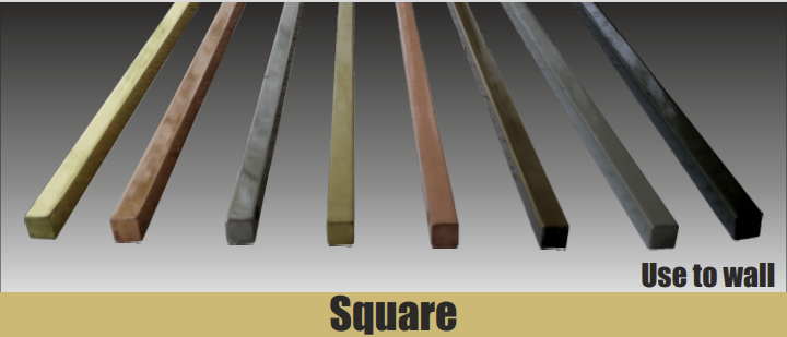 Tile Trim – 4x4mm Square Copper Glossy | 1200mm Length – BPF Wall Edge