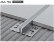 Tile Trim Aluminum Skin AML782-PL-12.5H-13W BuyonBudget