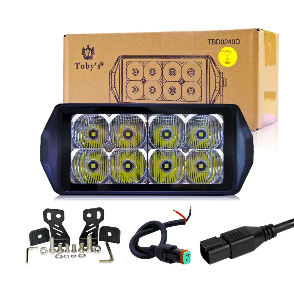 Toby’s 7-Inch 40W Dual-Row Spot/Flood LED Light Bar – IP68 Waterproof