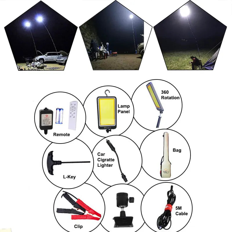 Toby’s VIP-07 WY Metal Body Camping Light – Dual Color White & Yellow