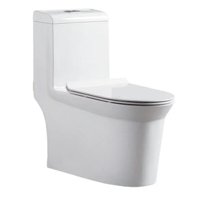 Floor Mounted One Piece Toilet White With Uf Seat Cover BuyonBudget